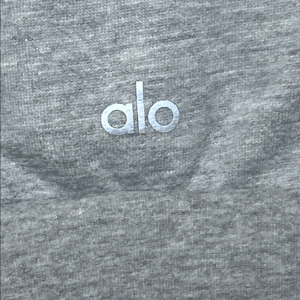 Alo Yoga Vixen Fleece 1/4 Zip Pullover Sweatshirt Heather Gray Women’s Size XS - Picture 6 of 8